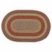 Colonial Mills Mendi Indoor Outdoor Braided Rug Red 2X7 2 x 6 Oval Oval