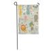 LADDKE Zoo Alphabet Cute in Cartoon G H I J Garden Flag Decorative Flag House Banner 12x18 inch