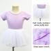 Holloyiver Short Sleeve Glitter Dance Ballet Skirt Leotard Ballerina Outfit for Girls Toddler