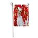LADDKE Jack Russell Terrier Dog Santa Claus Hat for Christmas Garden Flag Decorative Flag House Banner 12x18 inch
