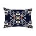 Simply Daisy 14 x 20 Jodhpur Medallion Navy Blue Decorative Abstract Outdoor Throw Pillow