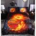 3D Basketball Fire Duvet Cover Bedding Set Soft Quilts Cover Set Pillowcase - Twin