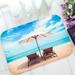 ABPHQTO Beautiful Beach Chairs On The Sandy Beach Near The Sea Doormat Entrance Rug Area Rug Floor Mat Home Decor 23.5x16.7 Inch