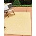 Unique Loom Allover Indoor/Outdoor Botanical Rug Yellow/Beige 2 2 x 3 1 Rectangle Border Traditional Perfect For Patio Deck Garage Entryway