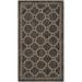 SAFAVIEH Courtyard Fisher Geometric Quatrefoil Indoor/Outdoor Area Rug 2 x 3 7 Natural/Black