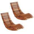 vidaXL Rocking Chair Patio Chaise Lounge Outdoor Daybed Solid Wood Acacia