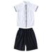Summer Fashion British Style Boys Lapel T Shirt Shorts Sports Suit Boy Warm Baby Boy Outfits 18 24 Months Fall Baby Boy Rompers 9 12 Months Zip Baby Bodysuit Boy Set