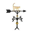 Montague Metal Products 32-Inch Deluxe Weathervane with Gold Cat Ornament