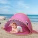 HoarboegBaby Beach Tent Awning Automatic Quick Opening Portable Tent Camping Tarp Shade Inner Swimming Pool Sun Protection Sun Shelter For Infant Swimming(Pink)