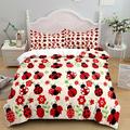 Fashion Stars ladybug Insects Duvet Cover Set King Double Full Twin Single Size Duvet Cover Pillow Case Bed Linen Set