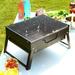 Charcoal BBQ Grill Portable BBQ Barbecue Grill Portable Small Grills and Smokers Folding Tabletop Grills for Camping Patio Backyard and Anywhere Outdoor Cookingï¼ˆBlackï¼‰