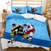 Ice Hockey Duvet Cover Set Ball Game Polyester Qulit Cover for Kids Boys Teens European Sports Hobby Activity Competitive Games