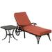 Olimpia Patio Adjustable Chaise Lounge Chair - Red