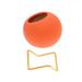 Ceramic Flower Pot Round Planter Containers Planters Home Office Desk Decoration ( Orange )