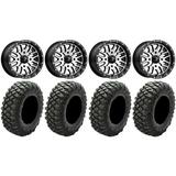 MSA Machined Brute 14 ATV Wheels 30 Crawler XR Tires Can-Am Commander Maverick Renegade Outlander Defender