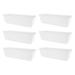 The HC Companies 24 Window Flower Box w/Removable Saucer White (6 Pack)