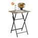 Antzz Single Dining Tray Table Side Table Small Table Modern Home Decor Bedside Table for Living Room