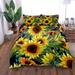 Fluid Sunflower Blue Duvet Cover Set King Double Full Twin Single Size Duvet Cover Pillow Case Bed Linen Set