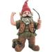 Fisherman Gnome Holding Fishing Pole Home & Garden Gnome Statue 14 H