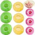 60PCS Elastic Food Bowl Covers Reusable - Stretch Plastic Wrap Bowl Storage - Set of 3 Sizes (17.98CM 20.98CM 25.98CM) - Colorful Plastic -