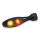 Kuryakyn 2534 Motorcycle Lighting Accessory: Kellermann Micro 1000 DF Dark Rear LED Running/Turn Signal/Blinker/Brake Light with Smoke Lens Red/Red/Amber Satin Black Pack of 1