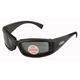 Stray Cat Padded Motorcycle Riding Sunglasses Translucent Grey Frame Anti-fog Smoke Lens