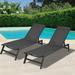 Frey Outdoor Chaise Lounge Chair (Set of 2) - Black