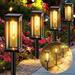 HACHUM Outdoor Floor Lamp Solar Powered Lights Decorative 2 Pack Solar Garden Lights For Garden Yard (21.65 H-2 Pack) Clearance