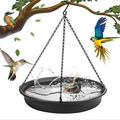 JinYiQing Hanging Bird Bath Hanging Bird Hanging Tray Bird Bath Tray Hanging Bird Hanging Bird Baths for Outsides Bird Water Bird Seed Hanging Tray Bird Bath Black