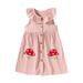 Toddler Fashion Dresses Holiday Playwear For Little Girls Summer Sleeveless Plaid Pattern Cotton A Line Princess Party Wear Hot Pink 130