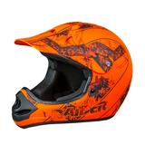 Raider Ambush Motorcycle Open Face Helmet DOT Approved - Mossy Oak Blaze Orange - Small