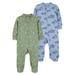 Carter s Child of Mine Baby Boy Sleep N Play 2-Piece Sizes Preemie-6/9 Months