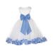 Ekidsbridal Ivory Tulle Rose Petals Junior Flower Girl Dress Pageant Mini Bridal Gown Christening Formal Evening Wedding 302T 4