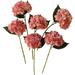 Coral Hydrangea Artificial Flowers 6 Pcs Faux Hydrangea Flowers Artificial Hydrangeas Flowers with Stems Fake Hydrangeas Hydrangea Silk Flowers Color with Stems for Home Decor (6 Coral)