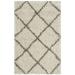 SAFAVIEH Hudson Amias Geometric Shag Area Rug Ivory/Grey 2 3 x 3 9