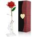 Gifts for Mom 24k Gold Rose Mothers Day - Eternal Love and Noble Beauty Real Rose Petals Dipped in 24k Gold - Perfect Gift Idea with Stand - Artificial Flowers Red Rose Flowers for Decoration -