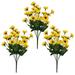 Jhomerit Fake Plants 24 Heads Artificial False Sun Flowers Diy Bouquet Home Decor Fake Bouquet for Wall Window Farmhouse Party Holiday Home Decor (B)