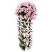 Jhomerit Artificial Flowers 1 Pcs Artificial Vines Flower Wall Hanging Faux Rattan Plant Flower Home Decor for Wall Indoor Outdoor Hanging Baskets Wedding Garland Decor Hanging Basket Flowers (B)