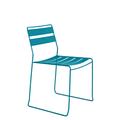 iSiMAR Portofino Stacking Patio Dining Side Chair Metal in Blue | 31.5 H x 19.7 W x 19.3 D in | Wayfair 8001_AA
