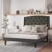 Republic Design House Peyton Platform Bed (8" Leg) Ivory, King Size, Solid Wood | 60 H x 85 W x 83 D in | Wayfair 12351-F8