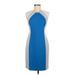 CATHERINE Catherine Malandrino Cocktail Dress - Bodycon: Blue Color Block Dresses - New - Women's Size 8