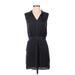 Naked Zebra Casual Dress - Shift: Black Solid Dresses - Women's Size Small