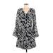 Karl Lagerfeld Paris Casual Dress: Black Floral Motif Dresses - Women's Size 8