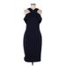RACHEL Rachel Roy Cocktail Dress - Sheath: Blue Solid Dresses - Women's Size 6