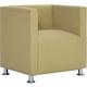 Fauteuil chaise siège lounge design club sofa salon cube vert polyester - Vert