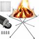 Lablanc - Brasero Portable pour Extérieur, Grille Barbecue/Chauffage Pliable, Foyer de Camping,
