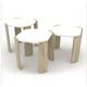Tables basses empilables 44,5 cm chêne et blanc - Nido Hansel