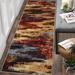 Red 84 x 60 x 0.25 in Area Rug - 17 Stories Tanno Abstract Machine Woven Polyester Area Rug in Polyester | 84 H x 60 W x 0.25 D in | Wayfair