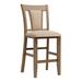 Red Barrel Studio® Kimarri Fabric Back Side Chair in Beige/Natural Tone Wood/Upholstered in Brown | 41.25 H x 19.5 W x 22.25 D in | Wayfair