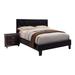 Enitial Lab Lisa 2 Piece Bedroom Set Upholstered in Black/Brown | 41 H x 79.5 W x 85.5 D in | Wayfair IDF-7949BK-EK-2PC